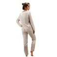 thumbnail image 2 of LNFINTDO Womens Satin pajamas Set Silk Lounge Wear Sets Long Sleeve Tops & Pjs Bottoms pajamas for Women Bride Pjs Set Two Piece Sleepwear Button Down Nightwear, 2 of 6