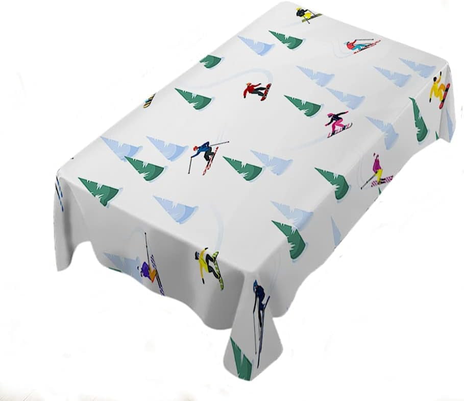 WONDERTIFY Spider Table Cloth Black Grey 60X90 Inch