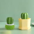 thumbnail image 2 of Kedshhgu Plastic Scrubber with Handle, Scrubbing Scouring Brush Pad for Kitchen Pots, Pans, Sink, Creative Cactus Shaped Pot Brush for Effective Dishwashing Appliance Cleaning, 2 of 6