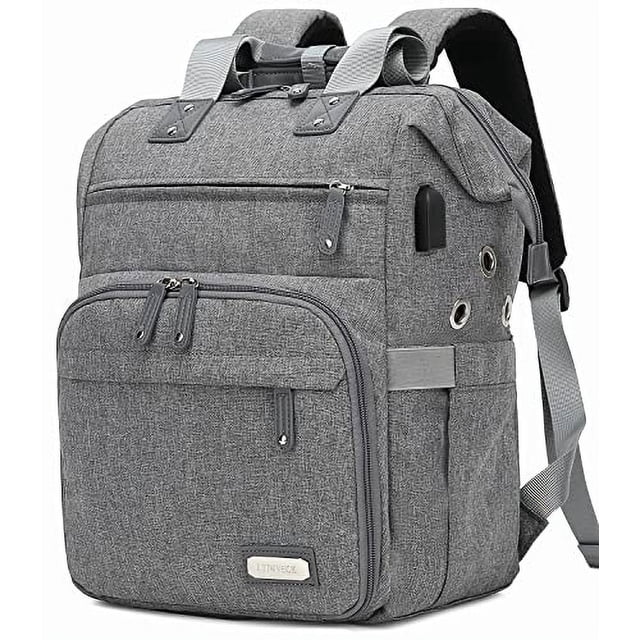 Mochila Organizadora Hilos LTINVECK Bolso Viaje con Puerto Carga USB Gran Capacidad Almacenar Hilos Carrete Proyectos Agujas Tejer y Ganchillos