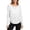 White, variant on ZHOGXU Athletic Womens Long Sleeve T Shirt Round Neck Side Drawstring Loose Fit Tops Casual Office Daily