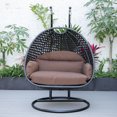 thumbnail image 4 of HomeStock Asian Fusion Charcoal Wicker Hanging 2 person Egg Swing Chair, 4 of 5