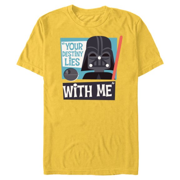 Star Wars Darth Vader Your Destiny Lies With Me Stylized - Short Sleeve Blended T-Shirt for Adults - Customized-Yellow