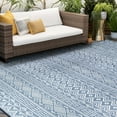 thumbnail image 6 of 6ft Round Water Resistant, Indoor Outdoor Rugs for Patios, Front Door Entry, Entryway, Deck, Porch, Balcony | Outside Area Rug for Patio | Blue, Moroccan | Size: 5'3'' Round, 6 of 6