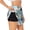 Black, variant on World Travel Printed 2 in 1 Women's Workout Shorts for Athletic Gym Running Shorts with Phone Pockets-X-Large