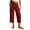 Red-capri pants for women, variant on YanHoo Plaid Capris for Women Elastic Waisted Wide Leg Capri Pants Casual Comfy Vacation Cropped Trousers with Pockets