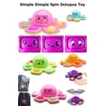 thumbnail image 2 of Simple Dimple OCTOPUS Spinner Pop Toy Hand Spinning Cute Faces USA Seller, 2 of 2