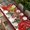 Red, variant on Christmas Table Cloths for 4 Foot Rectangle Tables, Xmas Tree Snowman Birch Snowflakes Balls Plaid Patio Waterproof Elastic Fitted Tablecloths, Washable Rectangular Table Cover for Camping