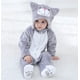 thumbnail image 2 of Disfraz de dinosaurio para niños pequeños Disfraz de animal mono con capucha para niños Halloween - Gato gris 0-3 meses Kuyhfg Sin marca, 2 of 5