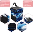 thumbnail image 2 of Starry Shark Foldable Car Trash Bin with Lid and Leak-Proof Mini Trash Can - Hanging Storage Bag for Car Garbage Can, 2 of 6