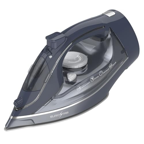 EUROSTAR Full-Size Steam Iron with Ceramic Soleplate (Gray)
