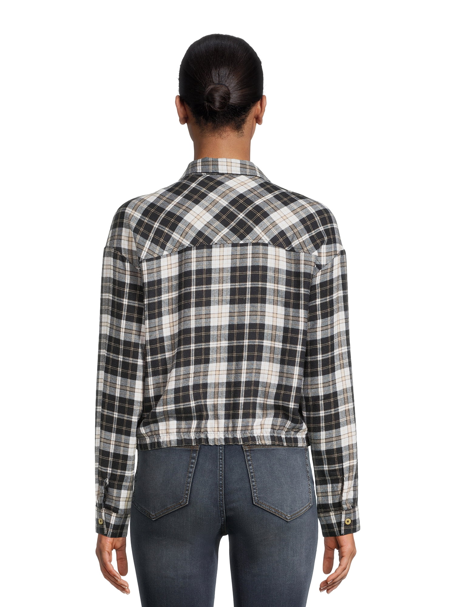 Self Esteem Juniors Plaid Button-Up Shirt