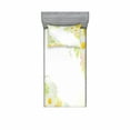 thumbnail image 2 of Ambesonne Flower Fitted Sheet & Pillow Sham Set, Daisies Sun Like Art Print, Queen, White and Yellow, 2 of 3