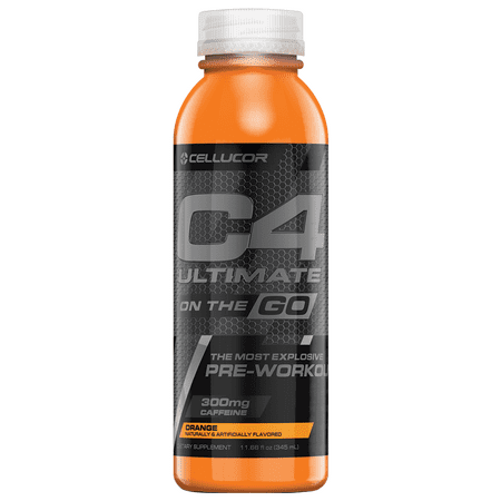 Cellucor C4 Ultimate On The Go Pre Workout Energy Drink, Orange, 11.66 Fl Oz, 12 (Best C4 Ultimate Flavor)