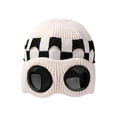 thumbnail image 4 of EliteGoogv Unisex Knit Beanie Lined Plaid Goggle Detail Skull Cap Winter Hat, 4 of 4