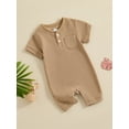 thumbnail image 3 of Bagilaanoe Newborn Baby Boy One-pieces Short Sleeve Jumpsuit 3M 6M 9M 12M Infant Romper Casual Clothing, 3 of 7