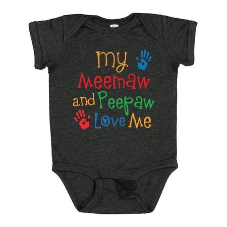 

Inktastic Meemaw and Peepaw Love Me Gift Baby Boy or Baby Girl Bodysuit