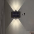 thumbnail image 4 of Lámpara de pared de lámpara solar para exteriores, lámpara de pared de lámpara impermeable IP65, luz de para cubierta de porche, Luz blanca cálida, 4 of 9