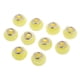 thumbnail image 1 of 10 cuentas redondas de vidrio doradas de 12 mm para hacer joyas. Amarillo, 1 of 6