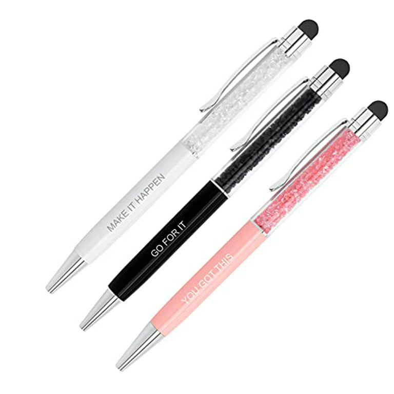 5PCS MOTIVATIONAL PENS Colorful Girl Power Click Pen for Gift