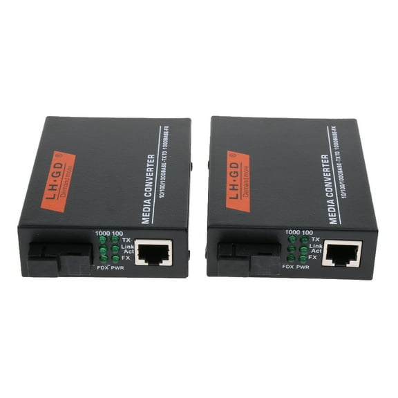 Gigabit External Media Converter, 10/100/1000Mbps, to Fiber Media Converter ()