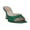 Emerald, variant on XYD Women Shiny Rhinestones Open Square Toe Mules Slip on Studded Mid Thin Heels Dress Fashion Slide Sandals Size 7 Emerald