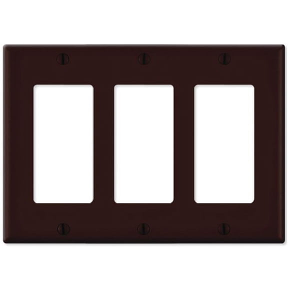 WALL PLATE DECRA 3GN BRN (Pack of 1)