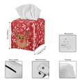 thumbnail image 3 of POLERO Decorative Tissue Box Cover Square - Waterproof PU Leather Tissues Cube Boxes Holder Aesthetic Desk Decor for Room, Home & Office - Cartoon Reindeer, 3 of 7