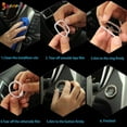 thumbnail image 7 of Spencer Crystal Car Bling Ring Emblem Sticker, 3Pcs Auto Engine Start Stop Push Button Decorative Decal Vehicle Interior Rings for Women "Blue", 7 of 7