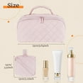 thumbnail image 5 of Wide Open Lay-Flat Cosmetic Case,Makeup Bag for Woman, Festivalment Makeup Bag, Spacious 180° Open Cosmetic Organizer for Toiletries & Brushes Large Capacity with Compartments, 5 of 14