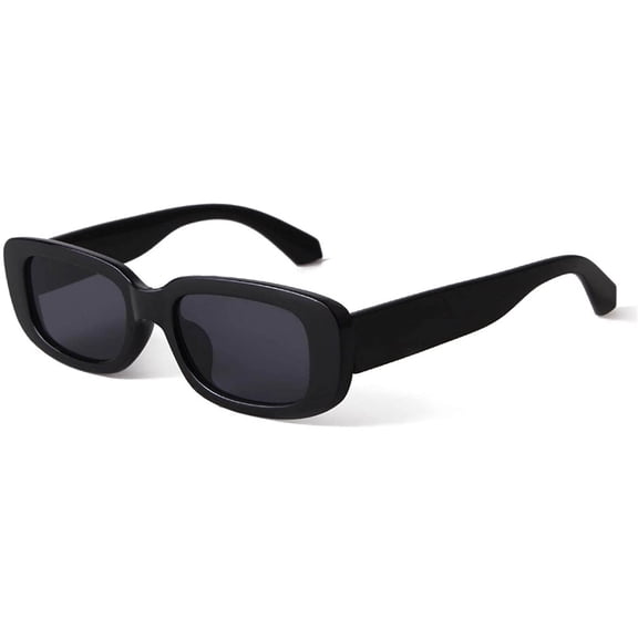 Only Moment Trendy Sunglasses Fashion Accessories Polyester Lightweight Narrow Shades Trendy UV Protection Sun Glasses Black One Size