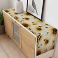 thumbnail image 4 of Yellow Sunflowers Table Runner - 36 Inch Long, Kitchen Dining Table Runner Dresser Scarves, Summer Farmhouse Retro Beige Farmhouse Decor for Coffee Tables Wedding Party Banquet, 4 of 8