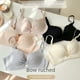 thumbnail image 4 of Conjunto de sujetador sexy y cómodo para niña, ropa interior con escote pequeño, fruncido en el pecho, sin aros de acero y antiflacidez, 4 of 6