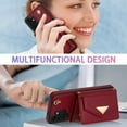 thumbnail image 4 of Phone Case for Samsung Galaxy A13 4G/5G Wallet Cell Cover with Credit Card Holder Slot Stand Shoulder Purse Crossbody Strap Long Lanyard Leather A04s M13 G5 A 13 LTE 13A 2022 Women Girl Red, 4 of 7