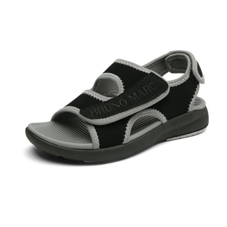 

Bruno Marc Boys Open Toe Straps Outdoor Summer Sport Sandals(Toddler/Little Kid/Big Kid) SBSA224K BLACK/GREY Size 13
