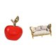 thumbnail image 5 of Estatua de cerámica, figurita, muebles para casa de muñecas, escultura de fruta artificial, artesanías, adorno creativo único y realista, adecuado par, 5 of 8