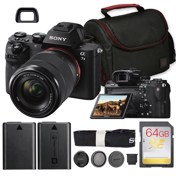 Sony a7 II Mirrorless Camera with 28-70mm Lens Bundle | 24.3MP Full-Frame