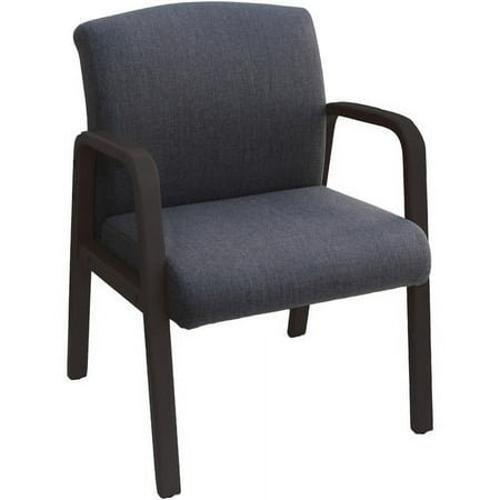 UPC: 0035255685597 | Lorell Gray Flannel Fabric Guest Chair Gray  Black Fabric Seat – Wood Frame – Four-legged Base – Gray  Black – 20.88  Seat Width x 17.38  Seat Depth – 24  Width x 25.6  Depth x 33.3  Height – 1 Each