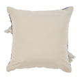 thumbnail image 4 of Ox Bay Faith 18" x 18" Black and Silver Metallic Stripes with Ivory Fringe Cotton Adult Decorative Throw Pillow, 4 of 7