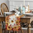 thumbnail image 3 of Dalrosia Sunflower Leaves Fall Table Runner, Seasonal Autumn Thanksgiving Kitchen Dining Table Decoration for Outdoor Home Party 13x72 Inch, 3 of 5