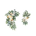 thumbnail image 2 of Dalazy 2 Pieces Artificial Flower Arch Decor Light Champagne for Wedding Door Wall, 2 of 9