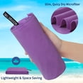 thumbnail image 6 of Unique Bargains Quick Dry Microfiber Beach Camping Towel 30" x 60" Purple, 6 of 8