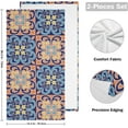 thumbnail image 2 of SKYSONIC Mexican Talavera Soft Hand Towels set of 2, Absorbent Bath Towel Decorative Fingertip Towels for Bathroom Gym Spa Hotel Beach Swimming Pool,14.4 x 28.3 inch, 2 of 7