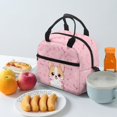 thumbnail image 4 of HUIACONG Cute Puppy and Bone Back Art Removable Shoulder Strap Insulated Lunch Bag for School Outdoor, Soft Comfortable Rugged Insulated Lunch Tote, 4 of 10