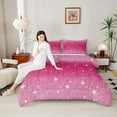 thumbnail image 4 of Castle Fairy Kids Glitter Print Twin Comforter Sets,Abstract Gradient Bedding Set, 4 of 8