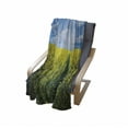 thumbnail image 4 of Yellow Flower Soft Flannel Fleece Blanket, Pathway Through Meadow of Canola Flowers with Clear Blue Sky Farmland Field, Cozy Plush for Indoor and Outdoor Use, 60" x 80", Yellow Blue, by Ambesonne, 4 of 6