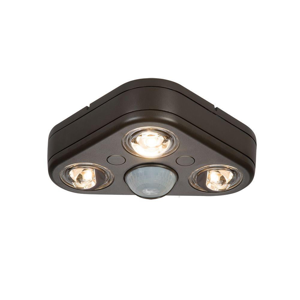 Eaton All Pro Triple Led Security Floodlight Bronze Revolve Flood Light Only 3500k Rev335f