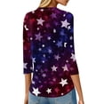 thumbnail image 5 of KDDYLITQ 250th Anniversary Usa Shirts for Women 4th Of July 250th Birthday Crew Neck Tees July 4th Usa Flag American Birthday Tops Red White and Blue 2026 3/4 Sleeve T-Shirts Dark Blue 4XL, 5 of 5
