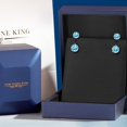 thumbnail image 5 of Gem Stone King 14K White Gold Blue Apatite Stud Earrings for Women | 2.63 Cttw | Gemstone Birthstone | Round 6MM, 5 of 6