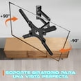 thumbnail image 3 of Base Soportes De Pantalla Pared Tv 14 A 55 Pulgadas Soporta Max 50kg Soporte De Tv Universal Compatible Soporte Universal Mural Para Televisión Monitor Inclinable Y Ajustable Color Negro, 3 of 6